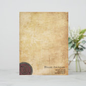 ヴィンテージのSteampunkのモノグラムのClaret B レターヘッド (スタンド正面)