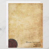 ヴィンテージのSteampunkのモノグラムのClaret B レターヘッド (正面/裏面)