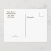 ヴィンテージのSteampunkの保存日付の列車の時計のコグ 案内ポストカード (裏面)