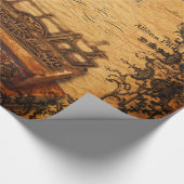 ヴィンテージのSteampunkの列車の壁紙 ラッピングペーパー (角)