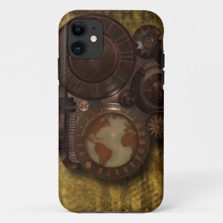ヴィンテージのSteamPunkの地球の時計のiPhone 5カバー iPhone 11 ケース