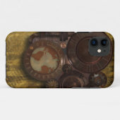 ヴィンテージのSteamPunkの地球の時計のiPhone 5カバー Case-Mate iPhoneケース (裏面(横))