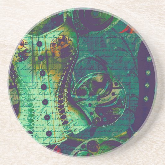 ヴィンテージのSteampunkの壁紙 コースター (正面)