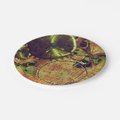 ヴィンテージのSteampunkの壁紙 ペーパープレート (アングル)