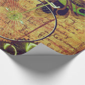 ヴィンテージのSteampunkの壁紙 ラッピングペーパー (角)