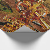 ヴィンテージのSteampunkの壁紙 ラッピングペーパー (角)