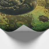 ヴィンテージのSteampunkの壁紙 ラッピングペーパー (角)