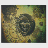 ヴィンテージのSteampunkの壁紙 ラッピングペーパー (フラット)