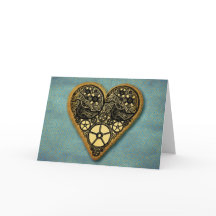 ヴィンテージのSteampunkの時計は金ゴールドのハートを働かせましたり及び連動させます