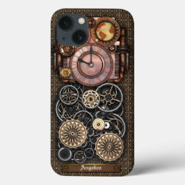 ヴィンテージのSteampunkの時計再来#2 iPhone 13ケース
