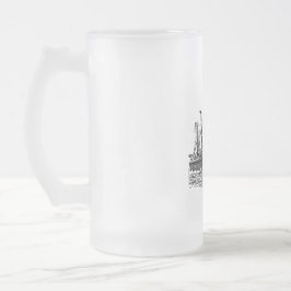 ヴィンテージのSteampunkの蒸気船 フロストグラスビールジョッキ