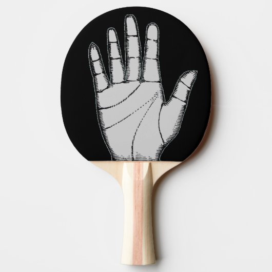 ヴィンテージのSteampunkの金属手 卓球ラケット (裏面)