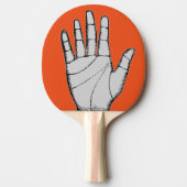 ヴィンテージのSteampunkの金属手 卓球ラケット (正面)