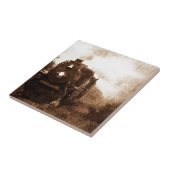 ヴィンテージのSteampunkの鉄道旧式な蒸気の列車 タイル (側面)