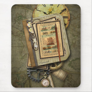 ヴィンテージのSteampunk旅行 マウスパッド