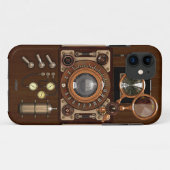 ヴィンテージのSteampunk TLRのカメラ Case-Mate iPhoneケース (裏面(横))