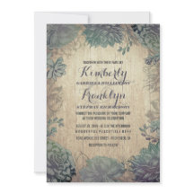 ヴィンテージのSucculentsの素朴な結婚式