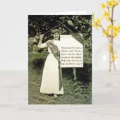 ヴィンテージのSuffragetteの挨拶状 カード (黄色い花)