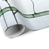 ヴィンテージのTiffanyのステンドグラスの藤の花柄の芸術 ラッピングペーパー (ロールコーナー)