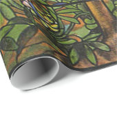 ヴィンテージのTiffanyのステンドグラス窓の生命の樹 ラッピングペーパー (ロールコーナー)