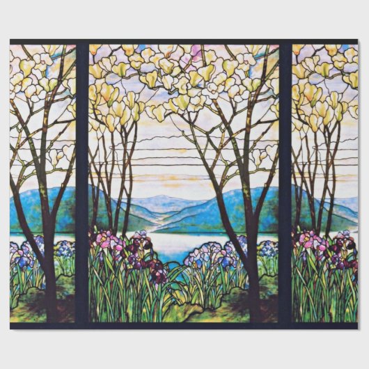 ヴィンテージのTiffanyのステンドグラス窓 ラッピングペーパー (フラット)