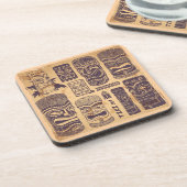 ヴィンテージのTikiセット コースター (左側)