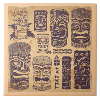 ヴィンテージのTikiセット タイル