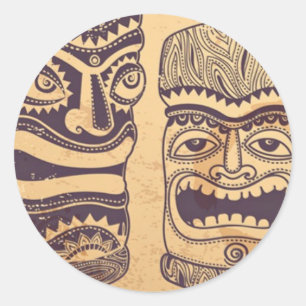 ヴィンテージのTikiセット ラウンドシール