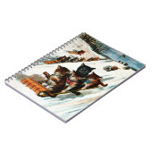 ヴィンテージのToboggan猫 ノートブック (左側)