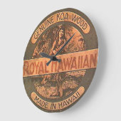 ヴィンテージのUkeleleのラベルの柱時計 ラージ壁時計 (傾斜)