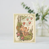 ヴィンテージのValentine s日の郵便はがき シーズンポストカード (スタンド正面)