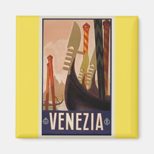 ヴィンテージのVeneziaベニスのボートポスター磁石 マグネット