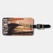 ヴィンテージのVenezia (ベニス)のカスタムな荷物のラベル ラゲッジタグ (正面横)