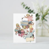 ヴィンテージのwトイ遊トレイン ポストカード (スタンド正面)