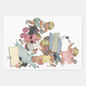 ヴィンテージのwトイ遊トレイン ラッピングペーパーシート (正面3)