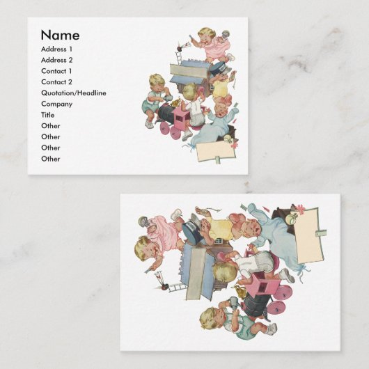 ヴィンテージのwトイ遊トレイン 名刺 (正面/裏面)