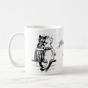 ヴィンテージのWain猫の家の芸術 コーヒーマグカップ