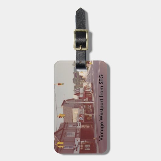 ヴィンテージのWestportの荷物のラベル-ファインアートの劇場 ラゲッジタグ (正面縦)