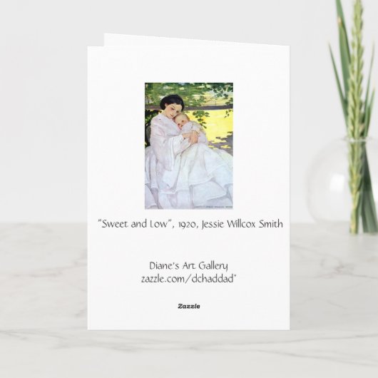 ヴィンテージのWillcoxの母及びベビーの母の日 カード (裏面)