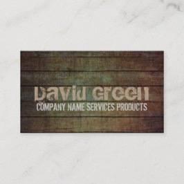 ヴィンテージのwoodgrainの便利屋の建築大工 名刺