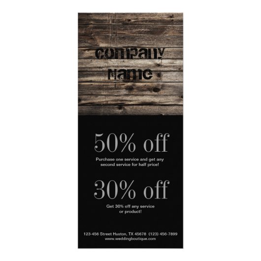 ヴィンテージのwoodgrainの便利屋の建築 ラックカード (正面)