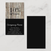 ヴィンテージのwoodgrainの便利屋の建築 割引カード (正面/裏面)