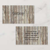 ヴィンテージのwoodgrainの便利屋の建築 名刺 (正面/裏面)