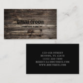 ヴィンテージのwoodgrainの便利屋の建築 名刺 (正面/裏面)