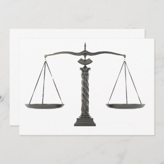 ヴィンテージはかりで測計量招待状 招待状 (正面/裏面)