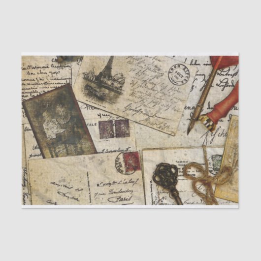 ヴィンテージはがきの切り離し 薄葉紙 (正面)