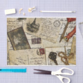 ヴィンテージはがきの切り離し 薄葉紙 (クラフト)