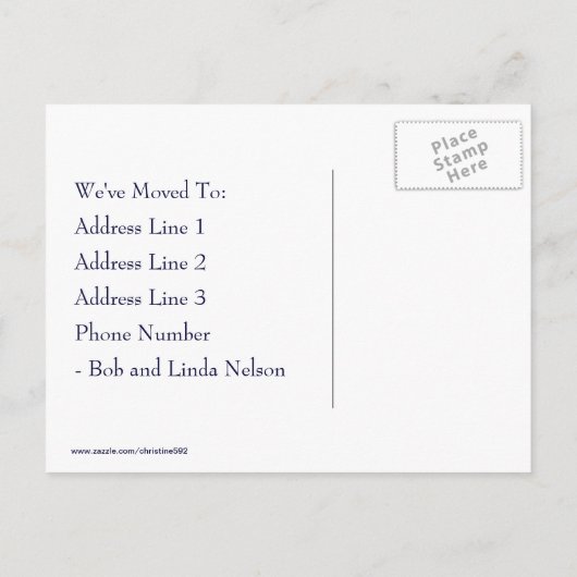 ヴィンテージはがきの孔雀の変更 案内ポストカード (裏面)