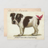 ヴィンテージはがきの複製 – Sad Puppy Dog ポストカード (正面/裏面)