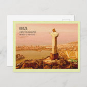 ヴィンテージはがきキリストRedeemerブラジル ポストカード (正面/裏面)